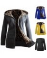 Womens Warm Faux Coat Jacket Hooded Jackets Winter Leopard Long Sleeve Outerwear Work Office Blazers XX-Large Dark Gray_0 $13...